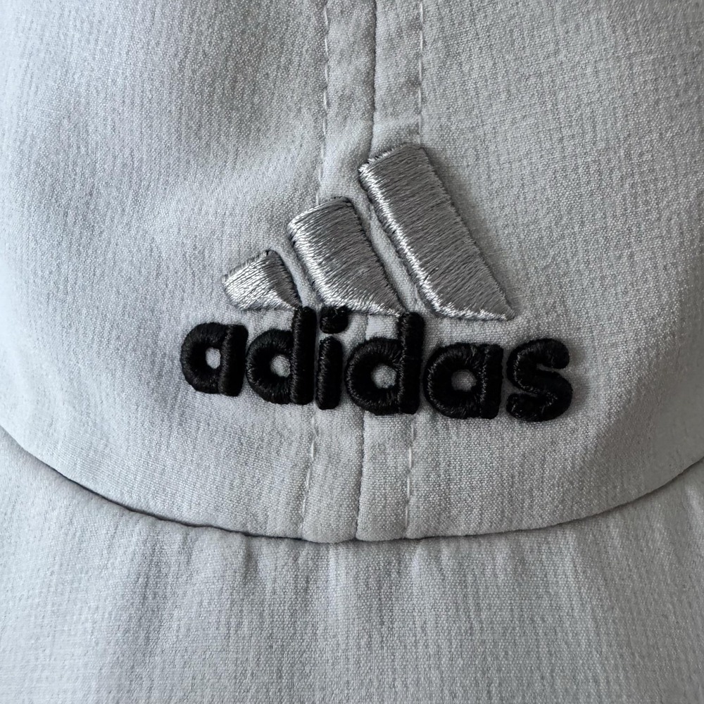 Adidas Hat Cap Strap Back White Logo One Size Fits All Mens Twill Performance - Picture 2 of 10